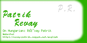 patrik revay business card